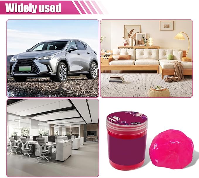 Craedli 2PCS Car Cleaning Gel, Reusable Air Vent Cleaning Putty, Car Interior Cleaner Slime Auto Detailing Tool for Cup Holde