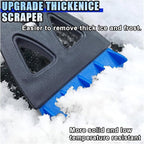 31.5" Detachable Snow Brush and Ice Scraper for Car Windshield, 2-in-1 Winter Snow Removal Tool with Extendable, 360° Rotating Soft Bristle Brush Head and Foam Grip for Most Vehicles (Blue)