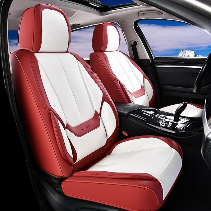 Coverado Seat Covers, Car Seat Covers Front Seats, Car Seat Cover, Car Seat Protector Waterproof, Car Seat Cushion Nappa Leat