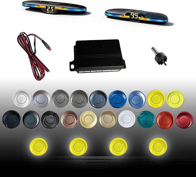 New Feature Rear Parking Sensor with Selectable Distance in Feet, Bidirectional Display Options, and Customizable Numeric Ori