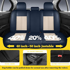 LINGVIDO Car Seat Covers Full Set (5 Seats) - Premium Perforated Nappa Leather, Waterproof Shield, Omni-Adapt Fit SUVs Sedans