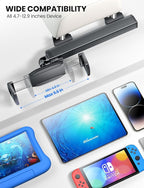 eSamcore Headrest Mount for Car, Aluminum Tablet Car Holder for Backseat Kids Large Clamp, Road Trip Essentials for Adults Back Seat Car Accessories Compatible with iPad 4.7” -12.9" Tab