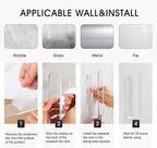 2 Packs Hat Hangers for Wall - Hat Hook Acrylic Baseball Hat Rack Adhesive Baseball Cap Organizer Hat Holder for Wall Closet 