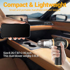 Portable Car Vacuum Cordless Mini Handheld Vacuums Cleaner Rechargeable with LCD Display and Multi-Nozzles, High Power Hand h