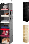Handy Laundry Hanging Closet Organizer - 6 Shelf Storage for Clothes, Sweaters, Shoes & Accessories - Space-Saving Wardrobe S