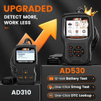 ANCEL AD530 OBD2 Scanner-Upgraded AD310, Car Code Reader for Check Engine Light, Full OBDII Scan Tool for Read & Clear Fault
