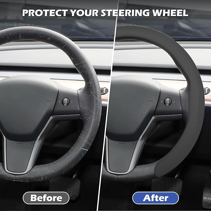 Frani Nappa Leather Steering Wheel Cover,Universal Fit 15 Inch-Premium Non-Slip Breathable Comfort Grip for Cars Trucks SUVs,Anti-Slip Durable Interior Upgrade Gray