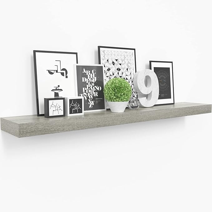 Ballucci Floating Shelf, 36" Wood Wall Shelf with Invisible Brackets for Bathroom, Living Room, Bedroom, Kitchen, Nursery, 6"