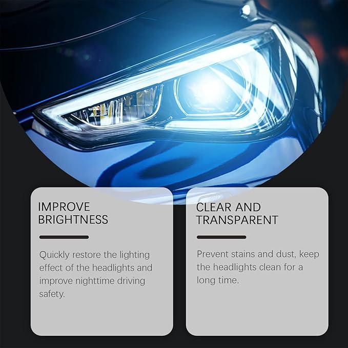 JoanofArc Automotive Headlamp Restoration Fluid, Headlight Restoration Coating Spray, Headlight Restoration for Foggy Yellowing Oxidation, Multifunctional Headlight Cleaner for Automotive Repair