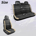 Beige Seat Covers,Sport and Breathable Seat Covers, Anti-Slip Universal Fit Automotive for Cars Sedan SUV and Truck(2 Pieces,