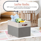 Ornavo Home 13 x 15 x 13 Kallax Storage Cube Bins, Foldable Collapsible Fabric Storage Bins Box Linen Shelf Basket Cube Organ