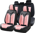 Coverado Car Seat Covers Full Set, Car Seat Protectors Leather Seat Covers for Cars, Automotive Seat Covers Car Accessories U
