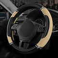 Road Comforts Leather Steering Wheel Cover - Made with PVC Leather - Anti-Slip, Universal Fit 14 1/2 inches to 15 inches - Be