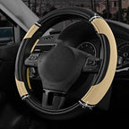 Road Comforts Leather Steering Wheel Cover - Made with PVC Leather - Anti-Slip, Universal Fit 14 1/2 inches to 15 inches - Be