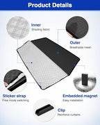 Powerty Side Window Shades for 2019-2025 Toyota RAV4 Accessories, Upgrade Double-Layer Side Rear Window Covers 6 Pack Light Block Car Privacy Cutains Shades for Baby, Camping, Napping, Sleeping