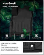 KIWI MASTER Floor Mats for 2013-2024 Toyota 4Runner, 2014-2023 Lexus GX460, Custom Fit All Weather Car Mats, Heavy Duty TPE Floor Liners, Front & Rear 2 Row, Black