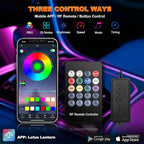 Car LED Lights, Interior Car Lights with Wireless APP/RF Remote/Button Control, Car Ambient Lighting Kit with 315" Integrated Molding Fiber Optic RGB Sync to Music (6 in 1-USB)
