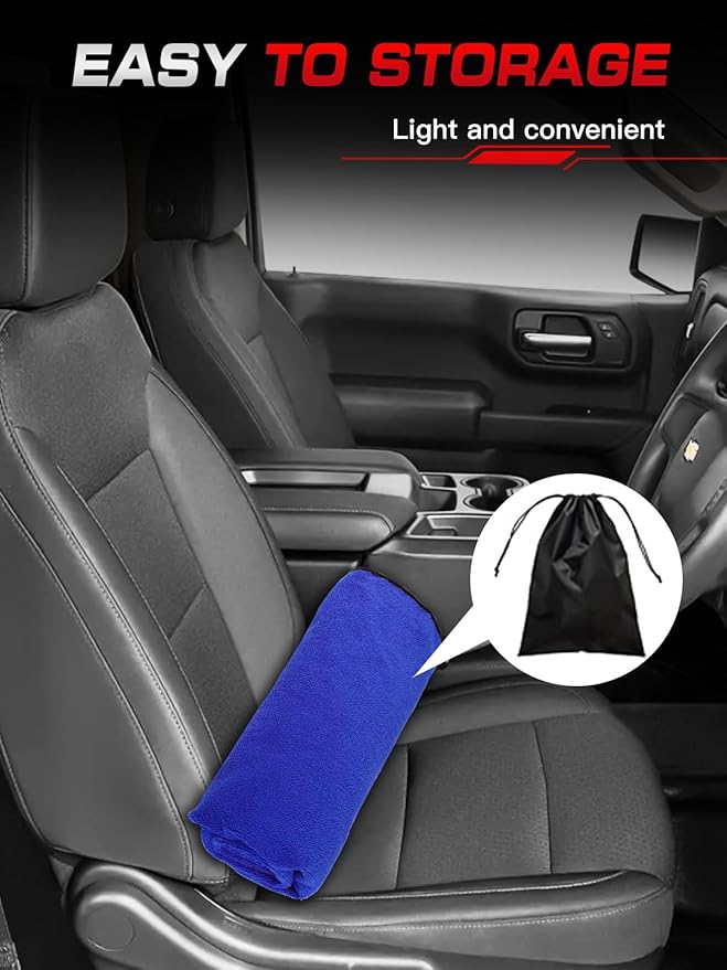 2-Pack 550g Waterproof Car Seat Cover Towel - Universal Anti-Slip Sweat Protection for Front Bucket Seats - Machine Washable 