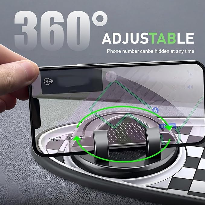 1 PC Car Anti-slip Mat, Multifunctional Dashboard Phone Holder, Dashboard Organizer Pad with Hidden Parking Number, Universal