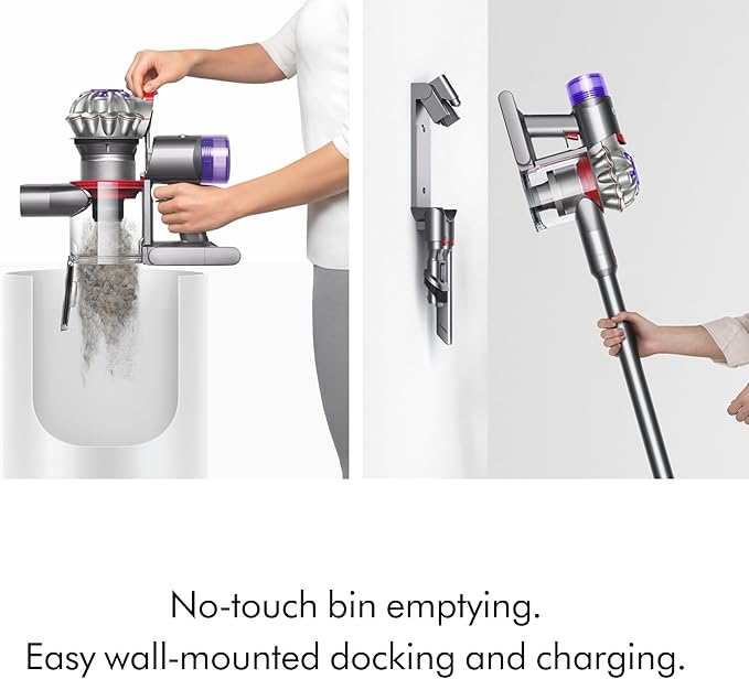 Dyson V8 Plus Cordless Vacuum, Cleans Hard Floors and Carpets, Detangles, Converts to Handheld, 115AW, 2 Power Modes, Up to 4