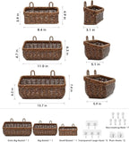 AceList Wall Hanging Basket, Boho Style Hand-Woven Hanging Storage Baskets - Set of 3, Ideal for Boho Room Decor, Kitchen, Ga