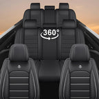 Seat Covers for Ford Expedition Max 2018-2026 8 Seaters, Compatible Airbag Non-Slip Waterproof Leather Seat Protector, Luxury Car Interior Seat Cover Full Set, Black
