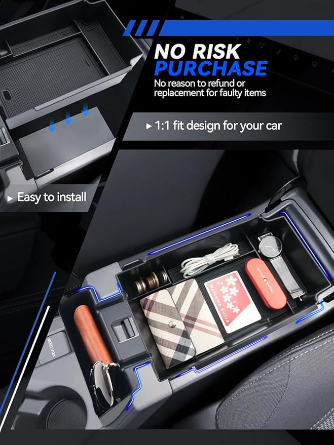 for Model 3 Center Console Organizer Armrest Tray Middle Storage Box Insert Container Durable ABS Plastic Accessories 2024 2025