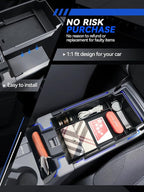for Model 3 Center Console Organizer Armrest Tray Middle Storage Box Insert Container Durable ABS Plastic Accessories 2024 2025