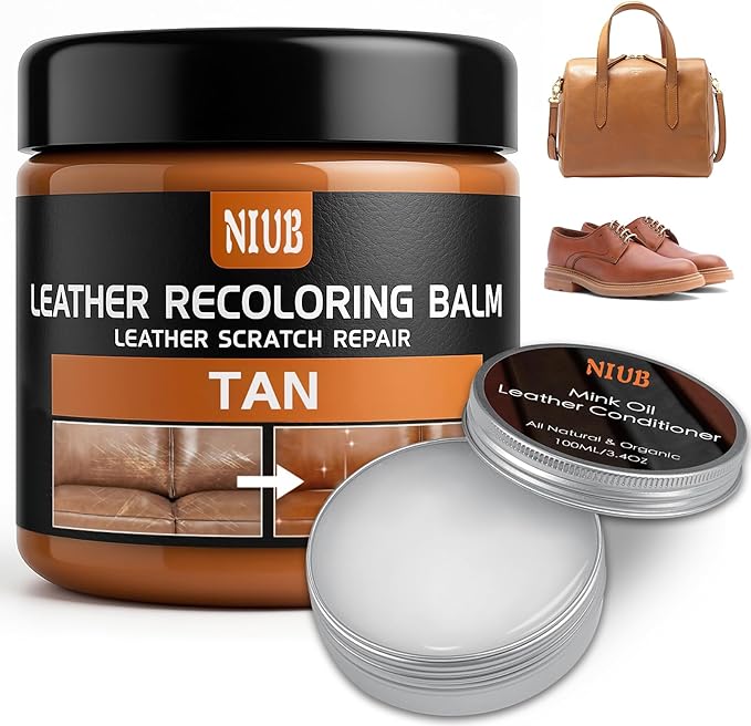Leather Recoloring Balm Leather Color Restorer Scratch Repair Leather Paint for Furniture Couches Car Seats Shoes Bags Leathe