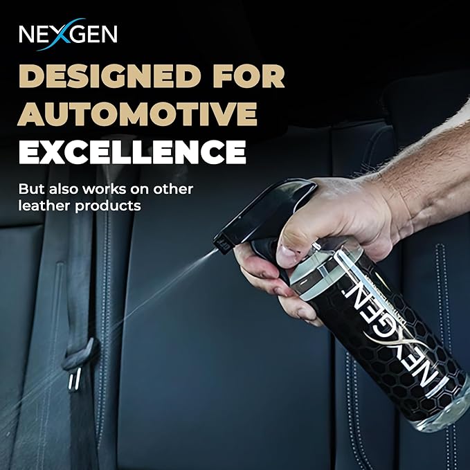Nexgen Car Leather Cleaner - Quick Spray Car Interior Cleaner and Leather Restorer - Gentle Liquid Formula, Multi-Purpose Cle