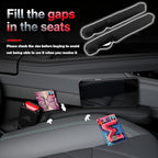 Aokdom 2026 Latest 2PCS Upgraded Car Seat Gap Filler with Fixing Ring,Elastic Car Gap Filler to Avoid Dropping Cell Phones/Keys,Essential Cars Gaps Seat Fillers Cars Accessories