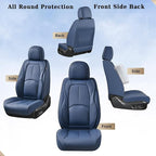 Coverado Seat Covers, Car Seat Covers Front Seats, Premium Nappa Leather Seat Covers for Cars, Waterproof Car Seat Protector 
