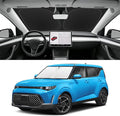 Custom Fit Windshield Sun Shade for Kia Soul 2014-2026, Blocks UV & Heat, Front Window Sunshade Accessories, Easy Fold & Store Keep Your Car Cooler