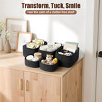 5-Pack Small Woven Rope Storage Baskets – 2 Sizes Organizer Bins for Closet, Shelf, Bookshelf, Nursery, Changing Table, Fabri