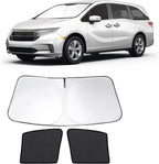 3PCS Car Window Shades Front Windshield Sun Shade Foldable Window Shade Custom Fit for Toyota Highlander 2020-2024 Accessories Car Shades for Front Windows Anti-UV Rays Block Heat