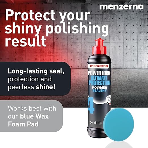 menzerna 3in1 Polishing Set – One-Step Polish (8oz) + Drill Machine Adapter + Medium Cut Pad | Polish Your Car with a Cordless Drill