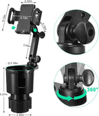 This Hill Car Cup Holder Expander 2-in-1 with Adjustable Base & 360° Rotating Phone Mount, Compatible with iPhone 17 Pro Max 