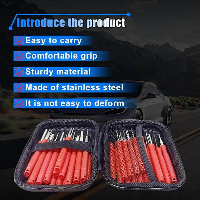 36PCS Terminal Removal Tool Kit, Wire Connector Pin Extraction Tool, Electrical Pin Removal Tool Set, Car Terminal Release To