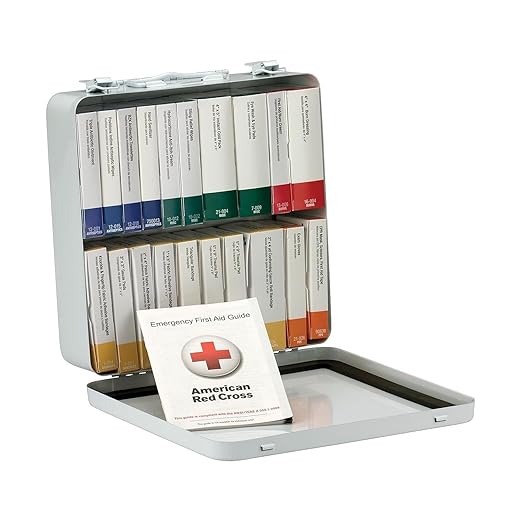First Aid Only 90600 ANSI A+ 2015 and OSHA Compliant First Aid Kit, 50-Person Unitized Emergency First Aid Kit for Business, 