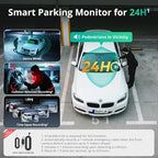 BOTSLAB 3 Channel Dash Cam 4K with 128GB Card, 3.18" Touch Screen, Voice Control, 4K Dash Cam Front and Rear Inside Loop Reco