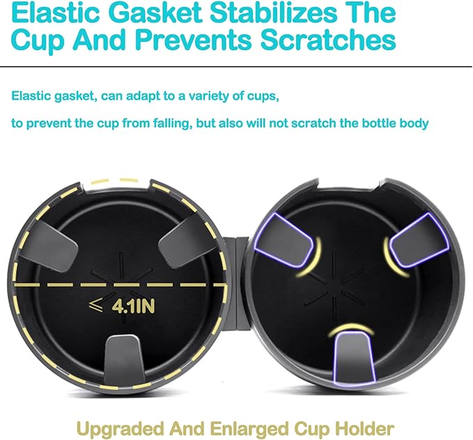 Water Cups Holder Expanders 2 in 1 Cup Holders Drinks Storage Expander Case for Cars Trucks Autos Universal Car Cup Holder fo