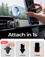 LISEN for MagSafe Car Mount, 2026 Magnetic Phone Holders for Your Car Air Vent Phone Mount, Hands Free Cell Car Phone Holder Accessories for Men Women fit iPhone 17 17e 16 15 14 13 12 Pro Max Kids