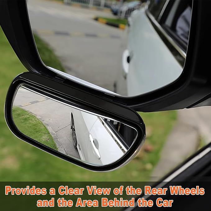 2Pcs Car Van Rectangular Blind Spot Mirror Towing Reversing Driving Stick On Adjustable Wide Angle Blind Spot Mirror for Car Van Towing Caravan