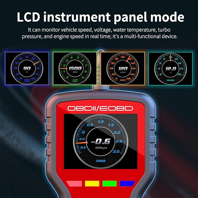 obd2 scanner K2 obd2 scanner diagnostic tool scanner for cars, car code reader with freeze frame, oxygen sensor testing,LCD