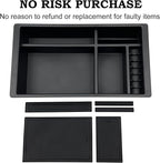 Center Console Organizer Compatible with 2015-2020 Chevy Yukon Tahoe Suburban and 2014-2018 GMC Sierra Silverado Tray Accessories Armrest Storage-Full Console w/Bucket Seats ONLY