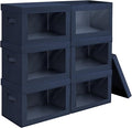 Homsorout Stackable Storage Bins with Lids - Large Storage Box with Lids, Foldable Closet Boxes for Organizing, Wardrobe Clot