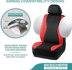 Skechers Car Seat Covers,Leather Seat Covers with GOGA Mat Technology,Waterproof Car Seat Covers Full Sets,Airbag Compatible,