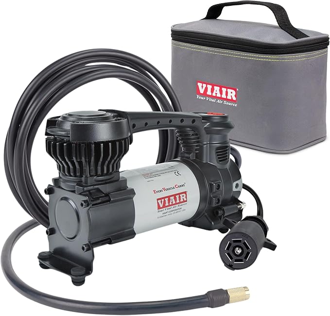 VIAIR Digital EVC88P7 - Portable Air Compressor Tire Inflator for Car, Truck, SUV & RV | Preset Automatic Shut Off Feature | 7-Way Trailer Connector Plug