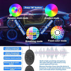 5 in 1 Car Led Strip Lights with App Control, RGB Colors Interior Car Lights, Ambient Led Lighting Kit, 4 Light Flashing Modes, USB Neon Accessories for Doors, Center Console