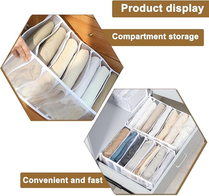 3PCS Wardrobe Clothes Organizer - Foldable Closet Drawer Organizer for Clothes, Portable Closet Organizers and Storage Bins, 